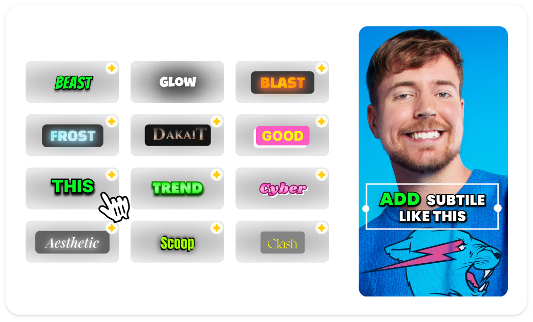 CapsAI subtitle preview