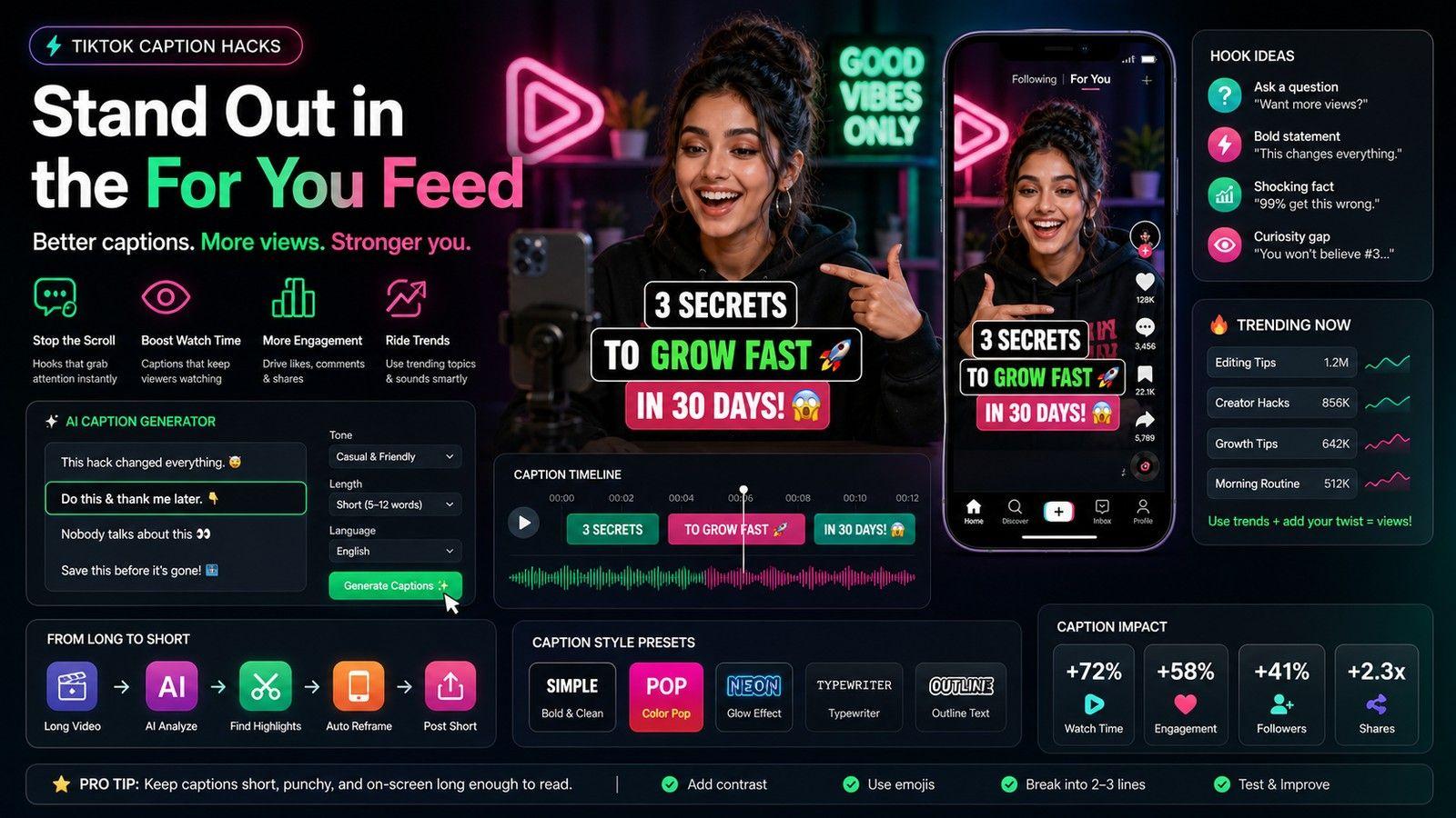 TikTok Caption Hacks: Stand Out in the For You Feed
