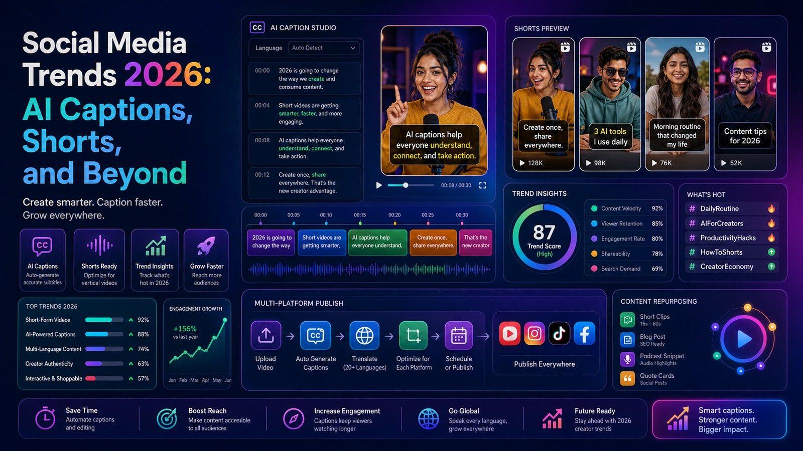 Social Media Trends 2026: AI Captions, Shorts, and Beyond