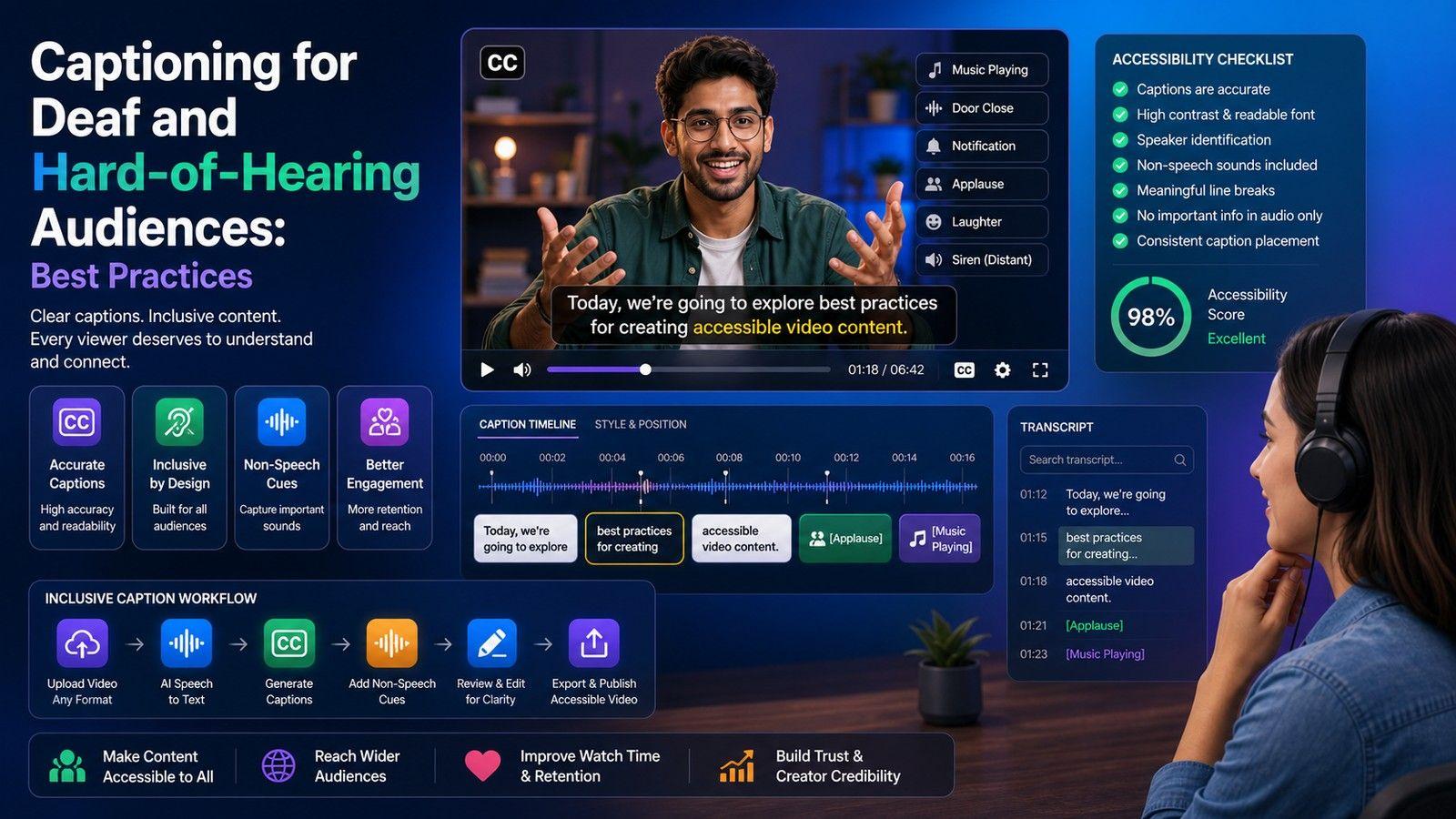 Captioning for Deaf and Hard-of-Hearing Audiences: Best Practices