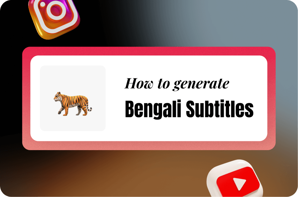 How to Generate Bengali Subtitle Files (SRT) for YouTube Videos