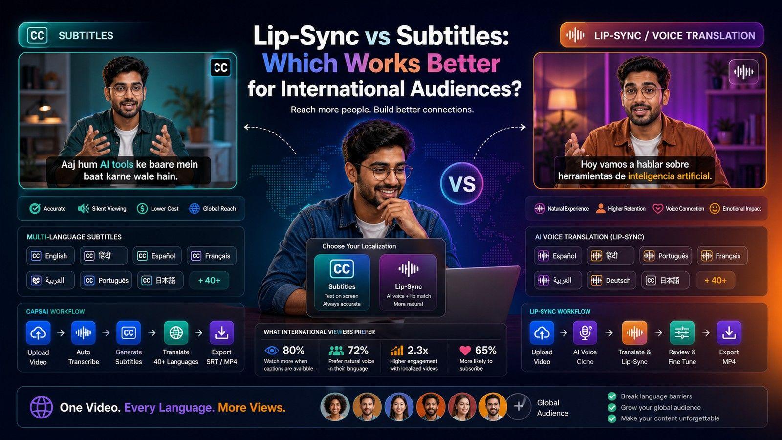 Lip-Sync vs Subtitles: Which Works Better for International Audiences?
