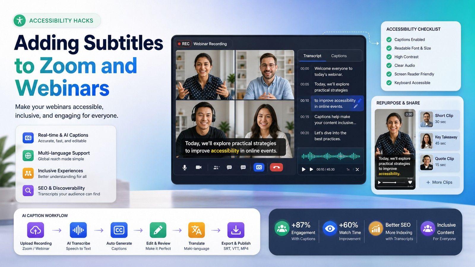 Accessibility Hacks: Adding Subtitles to Zoom and Webinars