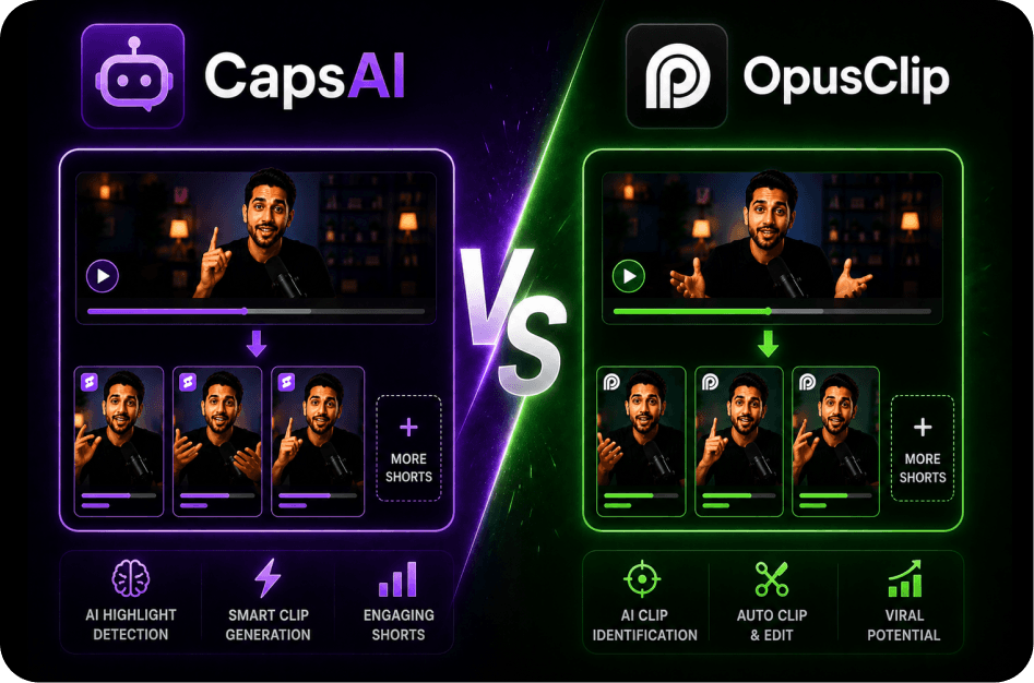 CapsAI vs OpusClip: Which Long-to-Short Tool Is Better?
