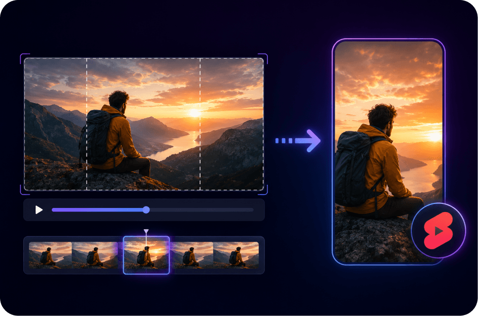 How to Reframe Landscape Video to Vertical Shorts