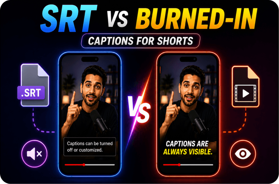 SRT vs Burned-In Captions for Shorts