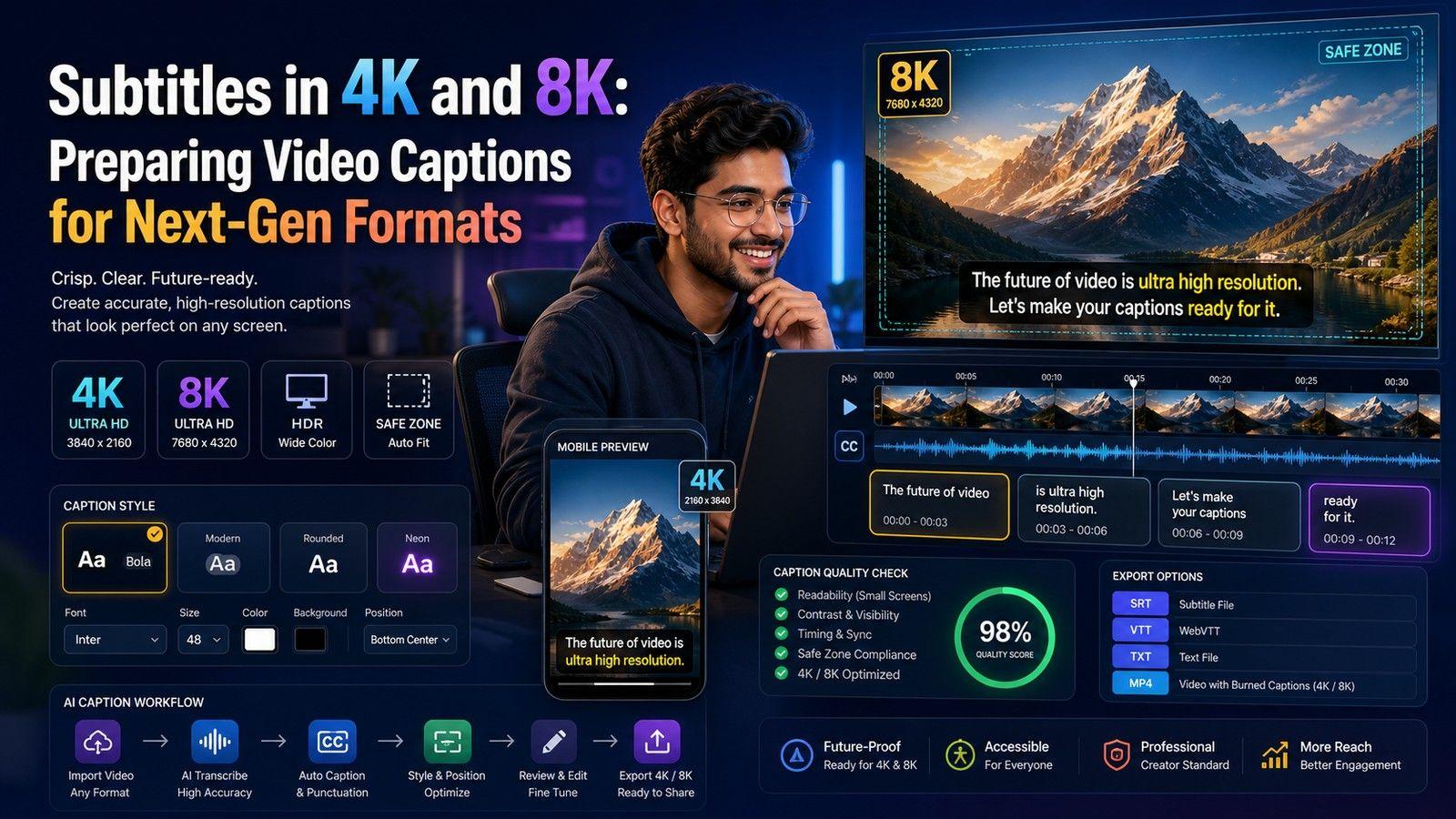 Subtitles in 4K and 8K: Preparing Video Captions for Next-Gen Formats