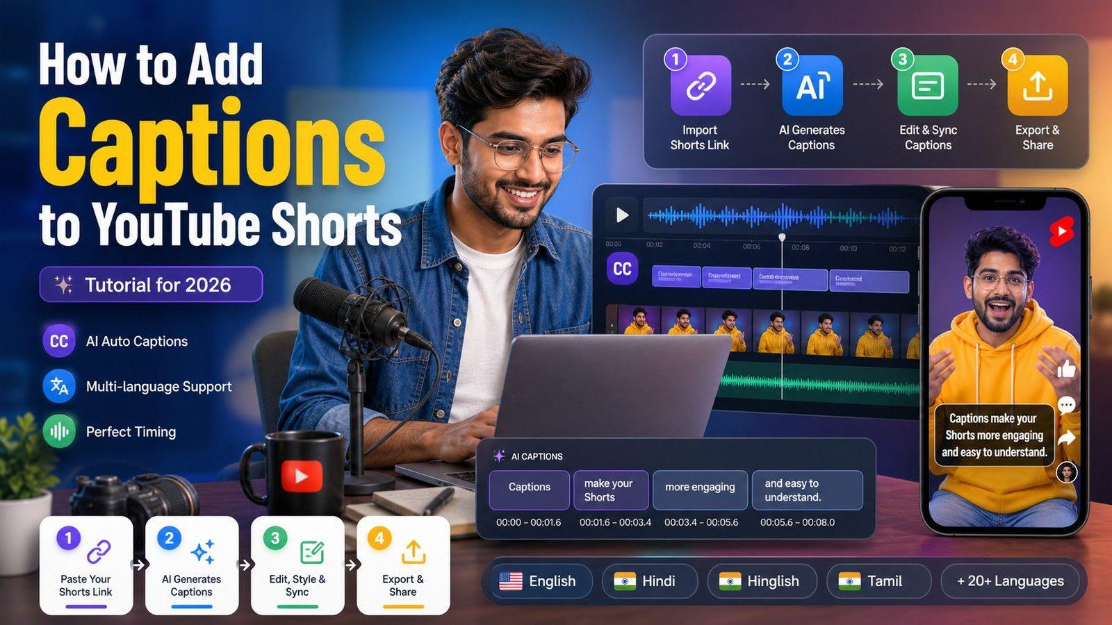 How to Add Captions to YouTube Shorts (Tutorial for 2026)