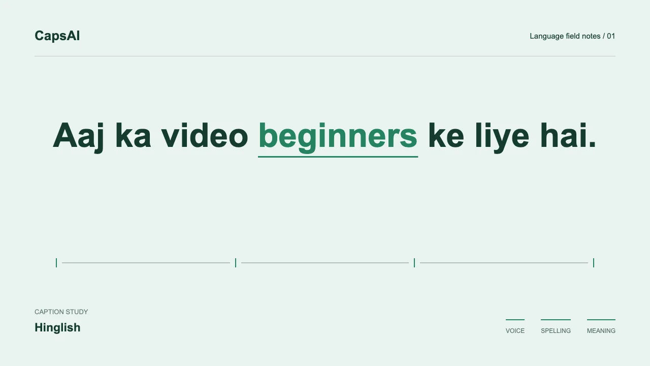 Captions That Get Hinglish Right: Examples and Fixes